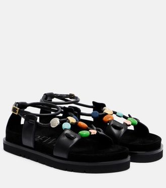 Loewe Paulas Ibiza Pebble Beads leather sandals
