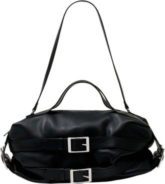 Simone Rocha Biker Belt Leather Shoulder Bag Black