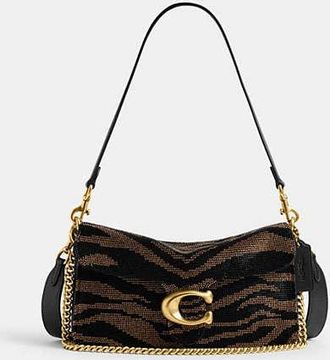 Coach Tabby Shoulder Bag 26 With Beaded Tiger