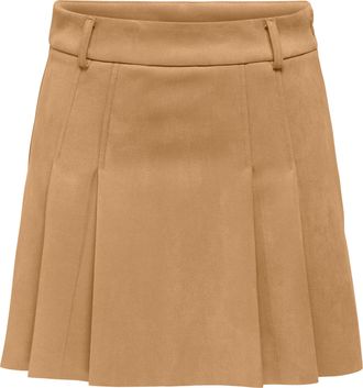 Only Minirock ONLY ONLSTINA LIFE HW FAUX SUEDE SKIRT PNT, Damen, Gr. XS (34), toasted coconut, Web, Obermaterial: 95% Polyester, 5% Elasthan, unifarben, ku