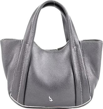 Abbacino Kleine leren handtas - Dames - Handtassen - Grijs - ONE Size - Leer - Tassen