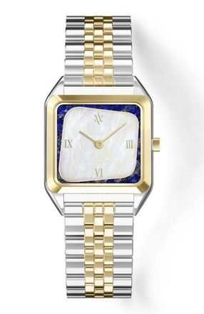 Vanna Geminus Double-Gemstone Watch in White Pearl/lapis-Two Tone at Nordstrom