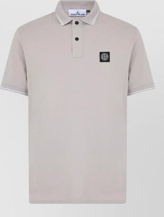 Stone Island cotton polo shirt short sleeves collar