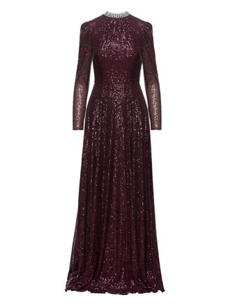 Nissa sequin-embellished maxi dress - Rood