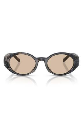 Diesel 52mm Oval Sunglasses in Brown/Grey Havana /Brown at Nordstrom