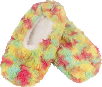 BambooMN Adult Super Soft Warm Cozy Fuzzy Soft Touch Slippers Non-Slip Lined Socks, 1 Pair, 02 Hyper Fuse, X-Large (UK Size 8-9)