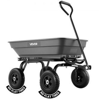 OEM Carro De Jard&iacute;n Con Funci&oacute;n Basculante Carga De 181 Kg, Carro De Jard&iacute;n De Polietileno Mecanismo De Volcado De 90&deg;, Con Ruedas Giratorias De 180&deg;, Rod