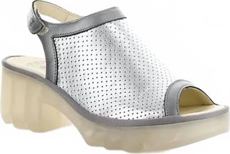 FLY London Womens Teif Sandals In Silver Metal