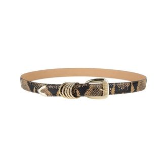 Ibana Ary Snake Belt - Dames - Accessoires - Bruin - Maat: S Leer