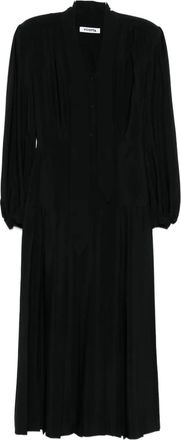 Vivetta Geplooide midi-jurk - Zwart