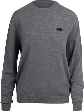 N&deg;21 Trui met logo-applicatie - Grijs