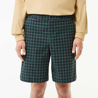 Lacoste Mens Sport Relaxed-Fit Ultra Dry Bermuda Golf Shorts in Plaid - Multicolour - Size 33 inches
