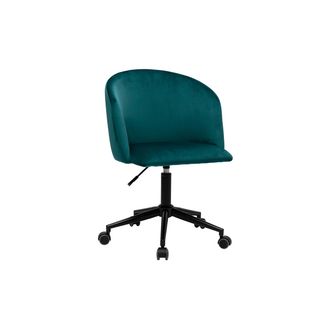 Miliboo Miliboo - Sill&oacute;n De Escritorio Terciopelo Azul Petr&oacute;leo Vanity