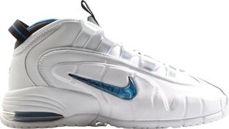 Nike Air Max Penny Basketball Shoe in White/Varsity Royal-Black Leather Men