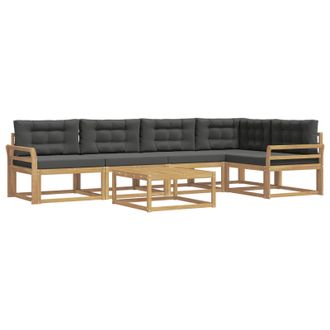 vidaXL Conjunto De Sof&aacute;s De Exterior 6 Pcs Blanco Y Antracita Vidaxl