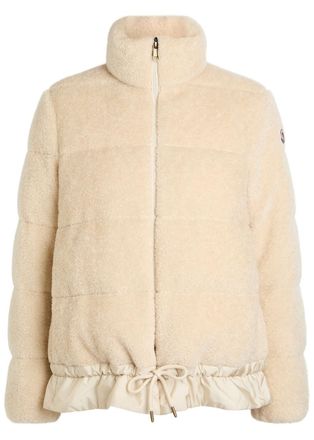 Moncler Cedre Padded Teddy Jacket - Cream - 5 (UK 18 / Xxl)