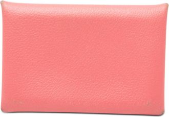 Herm&egrave;s Pre-owned Hermes Chevre Mysore Calvi Card Holder Ladies L41K4HMOYOCZSZU6