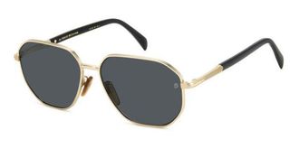 David Beckham DB 1132/F/S Asian Fit RHL/IR Mens Sunglasses Gold Size 60