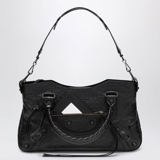 Balenciaga Le City First lambskin leather handbag in black