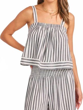 Sadie & Sage Womens Jenson Stripe Tank Top In Black/white