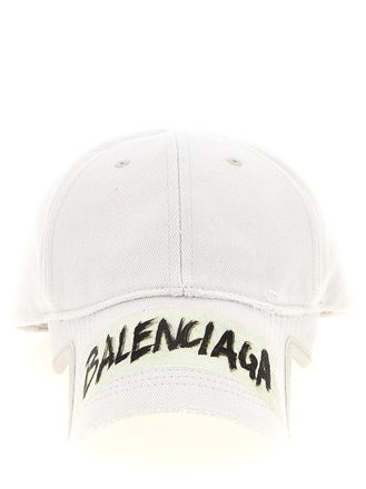 Balenciaga White Masking Tape Baseball Hat