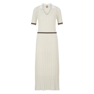 HUGO BOSS Dames/Dames Faselia Gebreide Jurk (Wit)