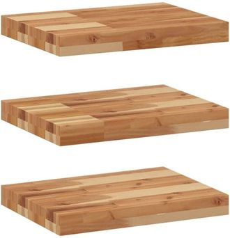 vidaXL Estantes Flotantes 3 Uds Madera Acacia Acabado Aceite 60x30x4cm Vidaxl