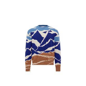 Moncler Moncler Mountain Jacquard Wool Sweater, Men, Multicolor, Size: Xxl