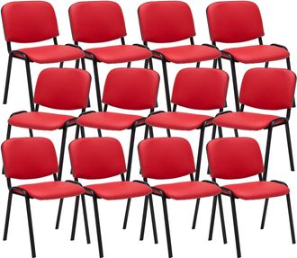 Clp Clp - Pack De 12 Sillas Confidente Ken En Simil Cuero Rojo