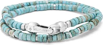Nialaya Turquoise Heishi Wrap Bracelet at Nordstrom, Size Medium