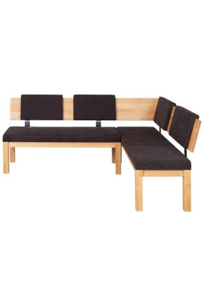 Cantus Eckbank, Buchefarben, Dunkelbraun, Holz, Metall, Textil, Kernbuche, massiv, L-Form, 200x160 cm, Stoffauswahl, seitenverkehrt erhältlich, Esszimmer, Bä