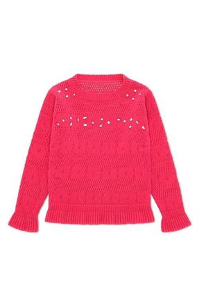 Fortela Turquoise Beaded Crew Neck Sweater in Red at Nordstrom, Size Small Eu