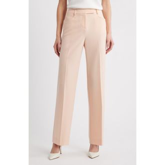 Tahari by ASL Bird Eye Straight Leg Pants in Parfait at Nordstrom, Size 6