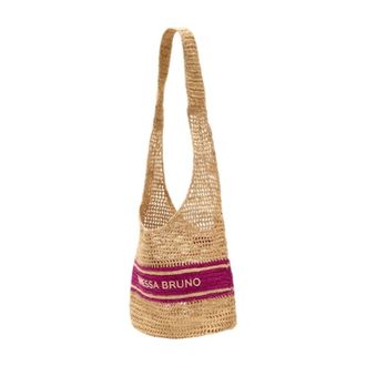 Vanessa Bruno Womens Raffia Hobo Beige