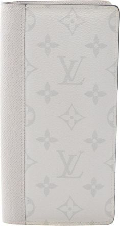 Louis Vuitton Gray Leather Long Wallet (Bi-Fold) (Pre-Owned)