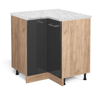 Vicco Mobile ad angolo cucina R-Line, Antracite lucido, 75.6 cm pl Marmo
