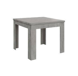 Konte Design Mesa en acabado gris hormig&oacute;n, extensi&oacute;n abatible 90&times;90- 180&times;90 cm