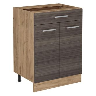 Vicco Mobiletto base per cucina R-Line, Grigio nobile, 60 cm con cassetto, senza piano di lavoro Vicco
