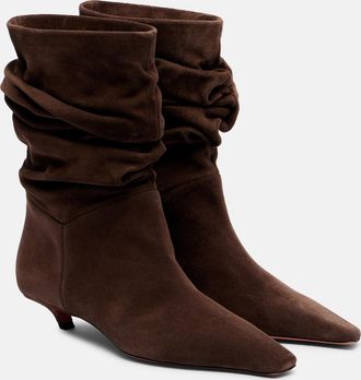 Amina Muaddi Jamie 25 suede ankle boots