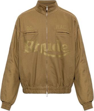 Rhude Logo Jas - Heren - Zomerjassen - Bruin - L - Katoen - Jassen