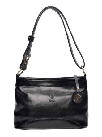 Luisa Vannini Zwart Rundleer Tas