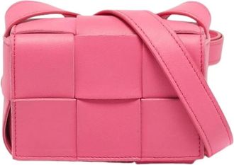 Bottega Veneta Pre-owned Cross Body Bags, female, Pink, Size: ONE SIZE Pre-owned Vintage Leather Shoulder Bag