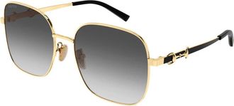 Gucci Zonnebril - Dames - Zonnebrillen - Geel - 58 MM - Accessoires