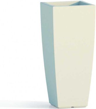 Monacis Vaso De Pol&iacute;mero Monacis Stilo Cuadrado Blanco - Cm 33 X 33 - H 70 Cm
