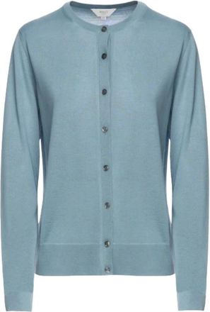 Malo Cardigan in cashmere silk - Dames - Vesten - Blauw - L - Kasjmier - Truien & Vesten