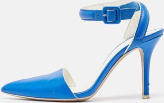 Alexander Wang Blue Leather Ankle Strap Pumps