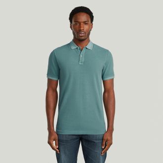 G-Star Poloshirt G-STAR Dunda Slim Fit, Herren, Gr. XL, mineral blau gd, Piqu&eacute;, Obermaterial: 95% Baumwolle, 5% Elasthan, unifarben, slim fit normal, Shirts 