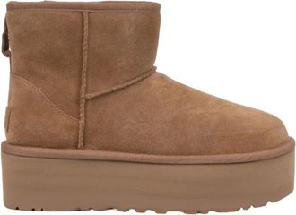 UGG Classic Mini Platform Boot Chestnut - Dames - Winterlaarzen - Bruin - 40 EU - Su&egrave;de - Schoenen