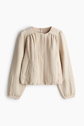 H&M Oversized Twill Jacket in Beige at Nordstrom, Size X-Small