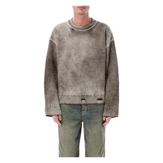 Represent Round-neck Knitwear, male, Brown, Size: 2XL Reversible Fade Out Knit